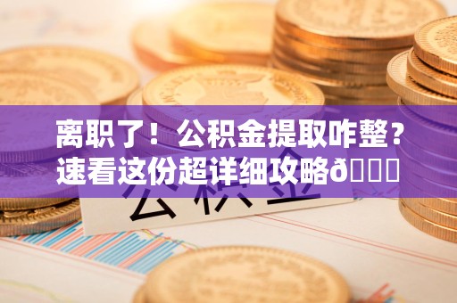 莆田离职了！公积金提取咋整？速看这份超详细攻略😎